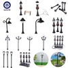 Miniature Christmas Street Lamp Post LED Lights Park Bench & Streetlight Micro Landscape Fairy Garden Ornament Dollhouse Decor 1