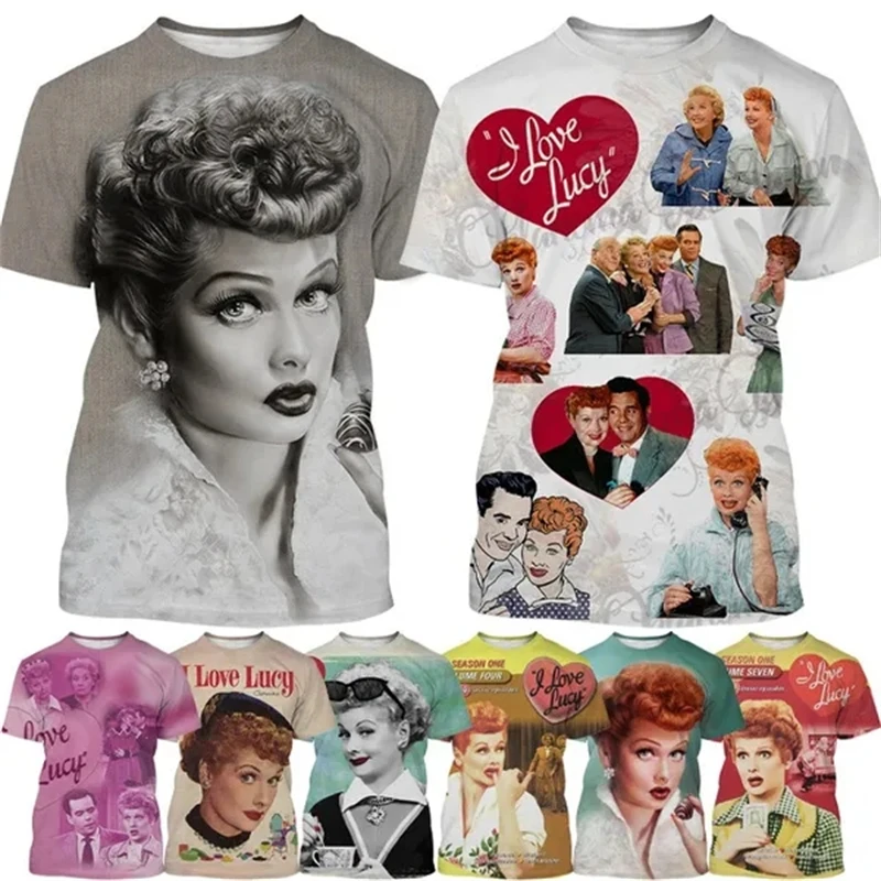 

Summer Hot Sale Fashion New Comedian I Love Lucy 3D Printed Men's Short Sleeve T-Shirt Personality Unisex Casual Sports T Shirt