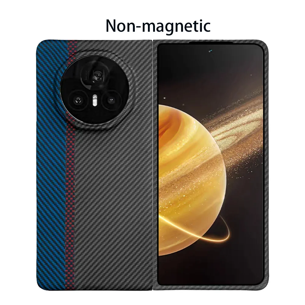 Ultra-Thin Carbon Fiber Aramid Phone Case with Magnetic Hard Shell
