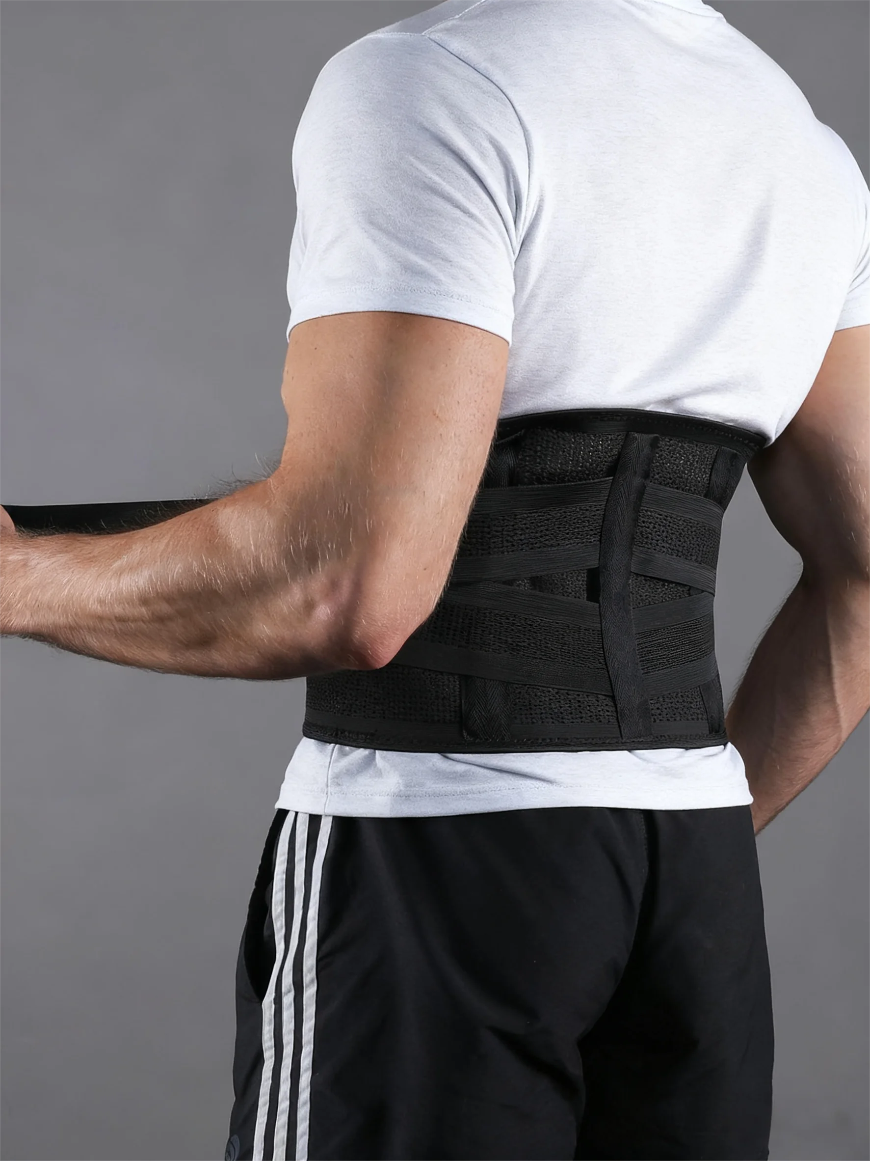 남성 여성 허리 트레이너 벨트 허리 트리머 체중 감소 운동 피트니스 등받이 지원