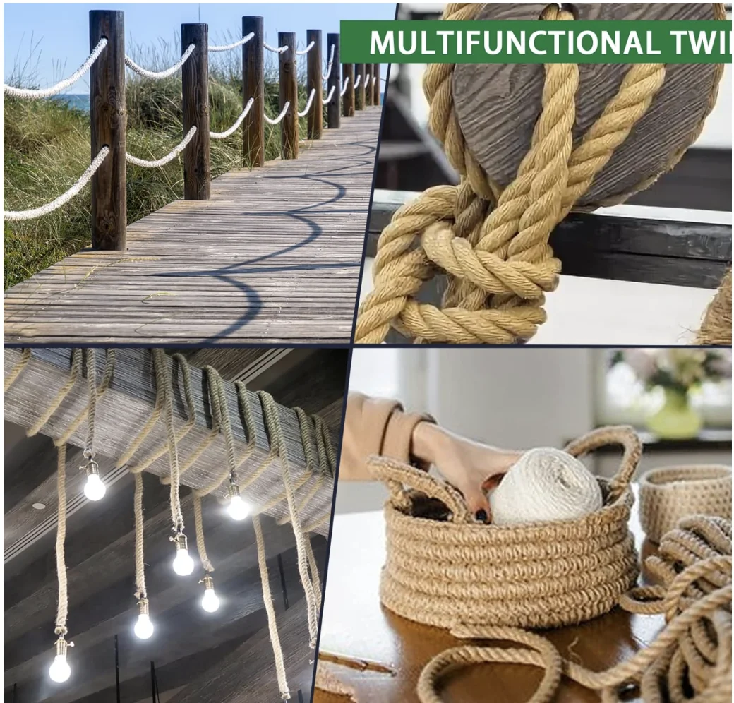 Natural Jute Ribbon Crafts Vintage Rope Jute Cord Sewing DIY Thread Twine Bulk Handmade Party Gift 20/24/26mm