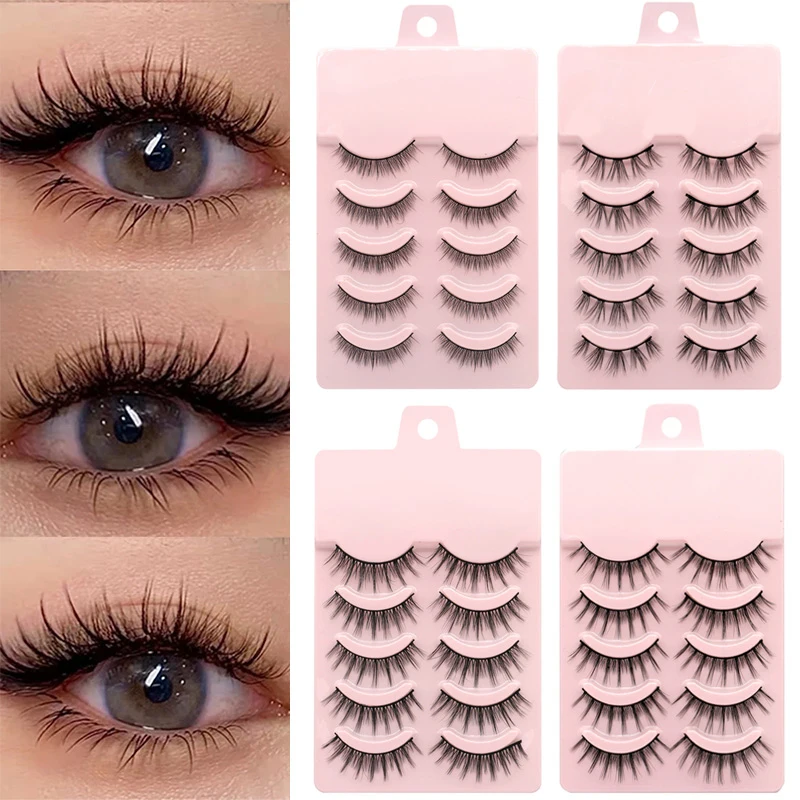 Cosplay&ware 5 Pairs 3d Faux Mink Manga Lashes Little Devil Cosplay Fairy False Eyelashes Natural Lash Extension Eye Makeup Tools -Outlet Maid Outfit Store S452db1d11a9641d9b3ca6152cdac113bs.jpg