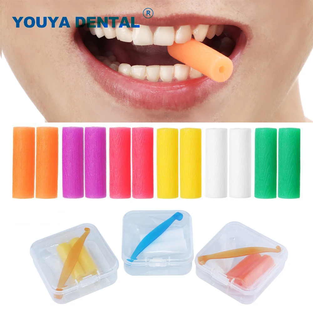 100 Pz = 50 Scatola Denti Masticare Allineatori Dentale Ortodontico Mulit Colore Frutta Sapore Vassoio Seater Invisalign Bastone Di Silicone Igiene Or