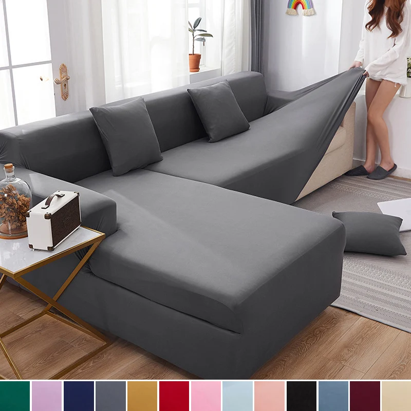 Sofa Cover Stretched Covers Corner Sofas Elastic Sofa Cover Living Room Solid Aliexpress