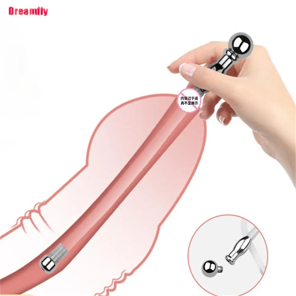 

175mm Removable Urethral Sound Penis Plug Probe Catheter Prince Wand Male Hands Free Masturbator Ball Stretcher Sex Toy For Man