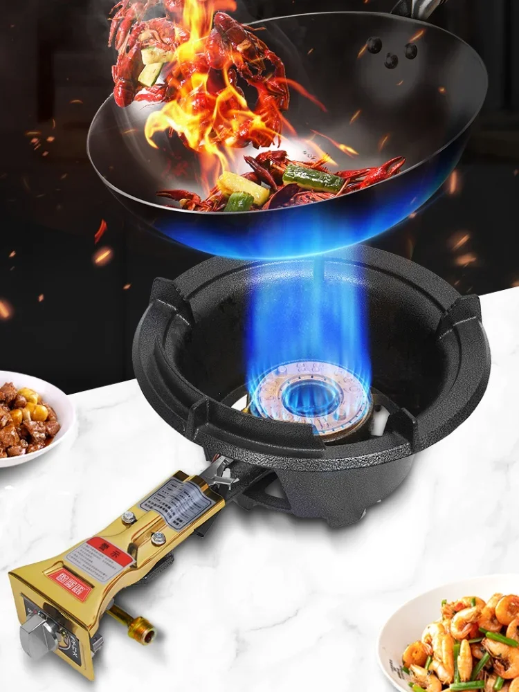 Gas Stove Fierce Fire Power LPG Type Commercial Use Gas Cooker Equipped with Flameout Protection Single Cooker Cooktop