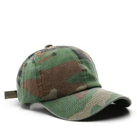 Custom Logo Camouflage Washed Cotton Baseball Cap Men Denim Outdoor Camping Snapback Caps Sunscreen Sun Hat casquette gorras 2