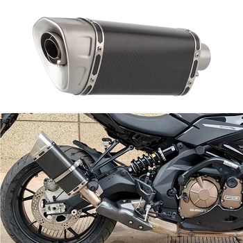 36-51mm universal motorcycle exhaust muffler For Tenere 700 F900R MT-10 R7 ZX-4R NINJA400 GSX-R750 CB750 CL500 XL750 exhaust