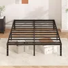 Metal Platform Bed Frame 18 Inch Tall Bed No Box Spring Needed,Queen Size Bed with Heavy Duty Strong Support Slats 5