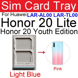 Sim Card Tray Socket Slot Adapter - Reader Card Holder Replacement Parts (Honor20Lite LighBlue)