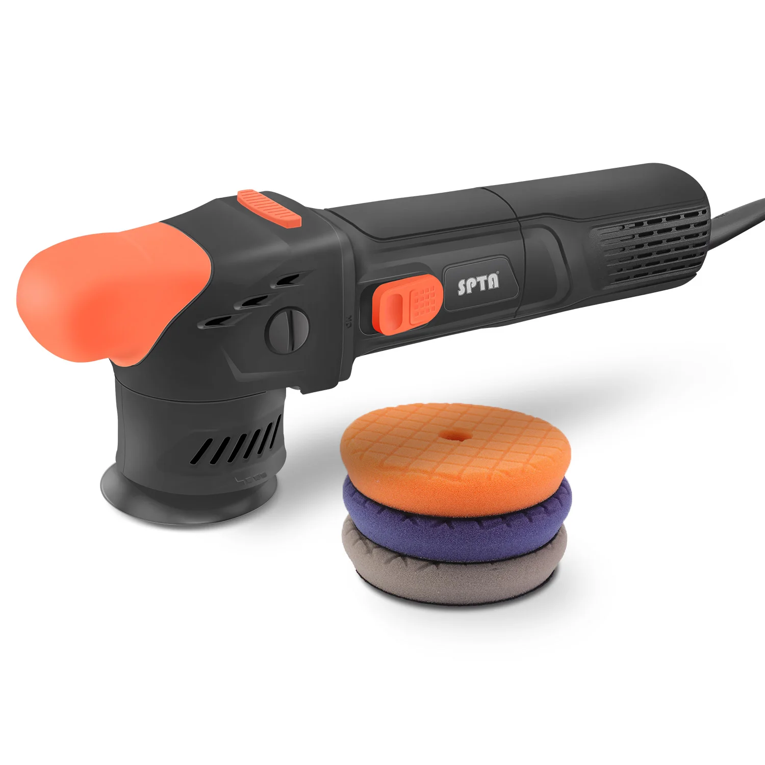 SPTA New Model CP301 3" 80mm Electric Mini Car Polisher 710W 8mm 9mm 12mm Orbit Dual Action Polishing Waxing Machine