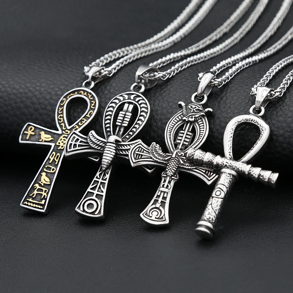 Pendentif Croix Ankh Égypte En Acier, Bijou Symbole De Vie - Neuf Avec étiquette