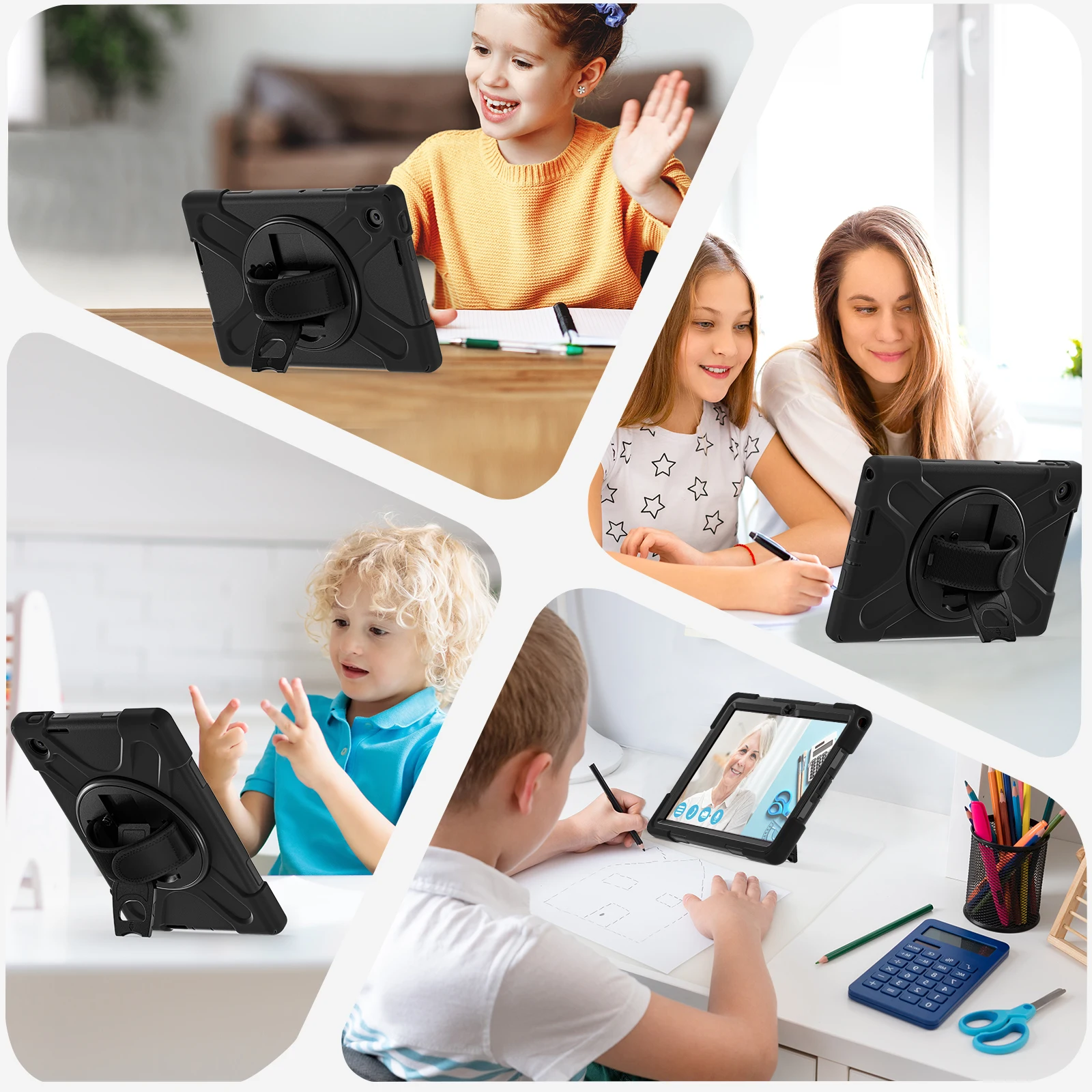 Durable Kids Shockproof Tablet Case - Heavy Duty Protective Cover