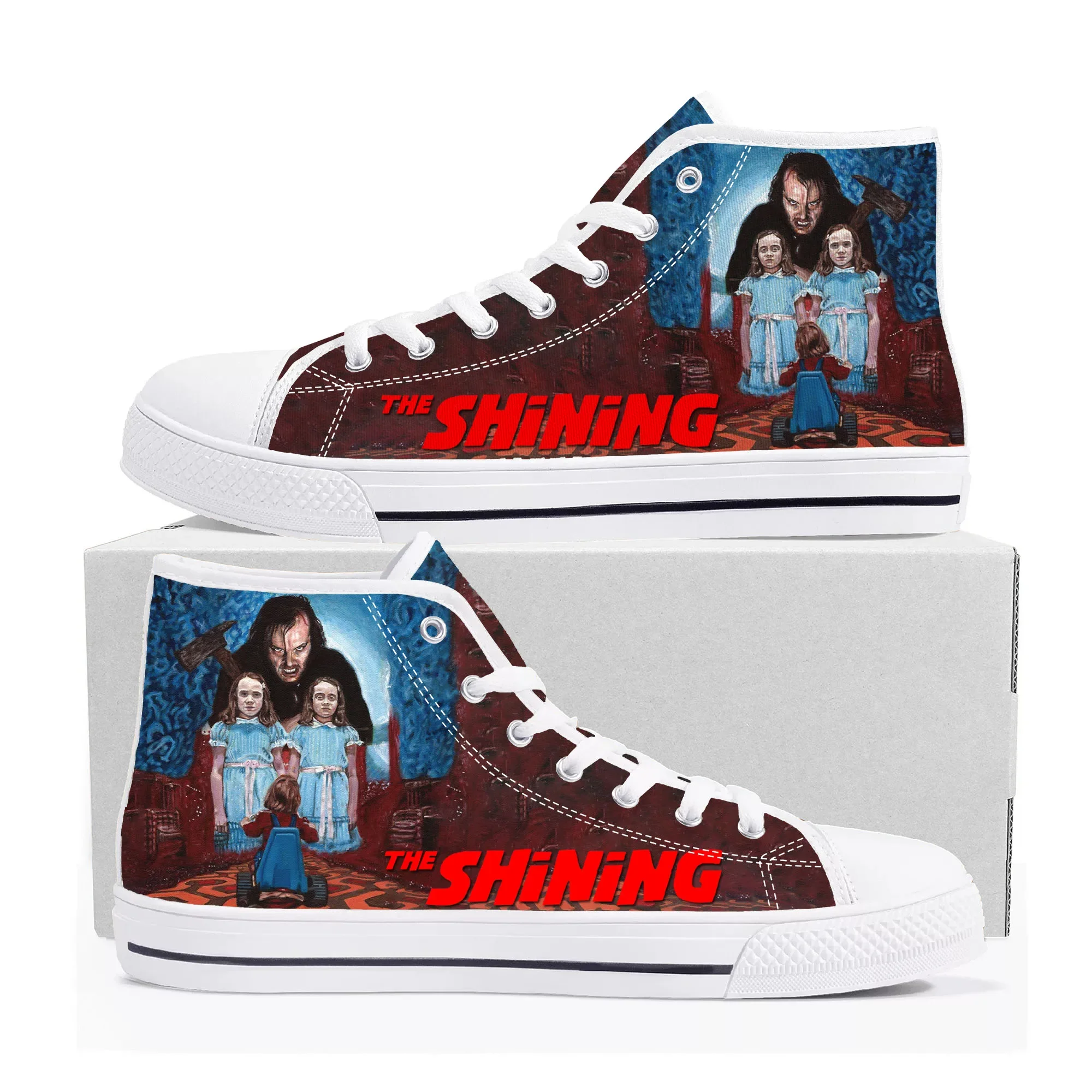 shining Movie High Top Sneakers Mens Womens Teenager High Quality Jack Torrance Canvas Sneaker couple Casual Shoe Custom Shoes