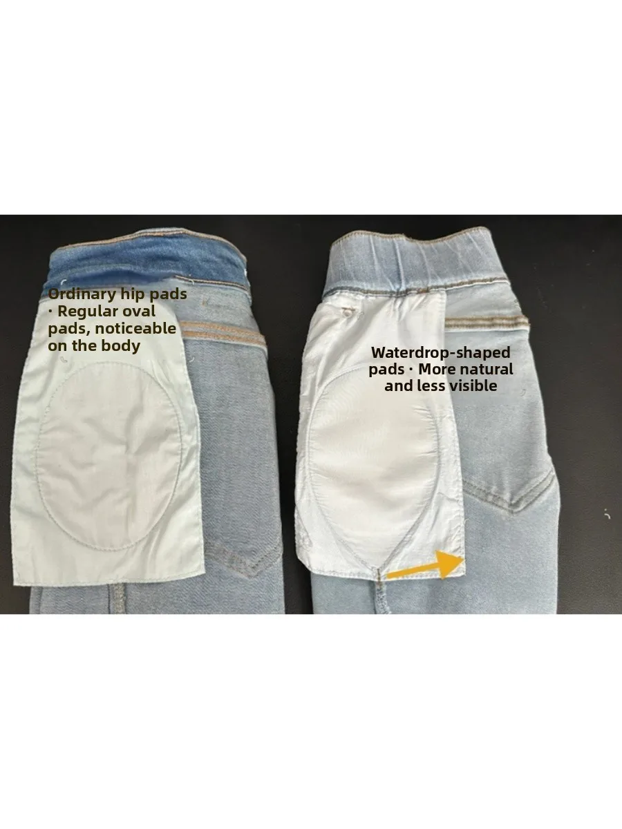 High Waist Denim orts Women's Sexy Slimming Butt Lifting Pad Inteated American Spicy Girl Light Blue Jeans orts