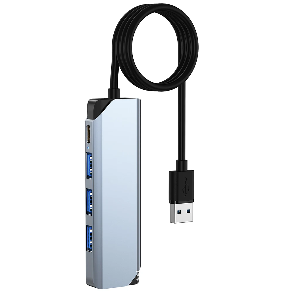 SMTAV Expansion Dock Multi-interface Hub Laptop Transfer One To Four USB3.0 With Power Supply Expansion Splitter