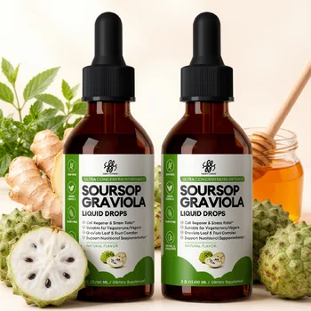 Soursop Graviola Liquid Drop for Cell Support & Regeneration, Immune System and Gut Health Support, Soursop Bitters Liquid 1