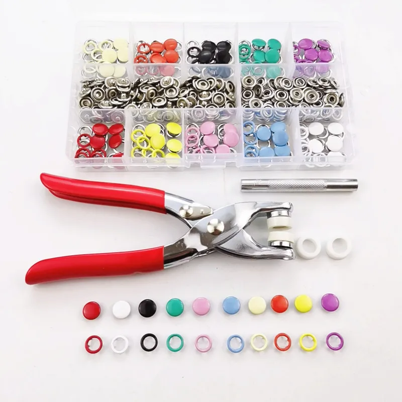 Snap Button Kit with Pliers Metal Press Studs Tool Kit Stainless Steel Snap  Fastener Kit Accessory for DIY Crafts Clothes - AliExpress