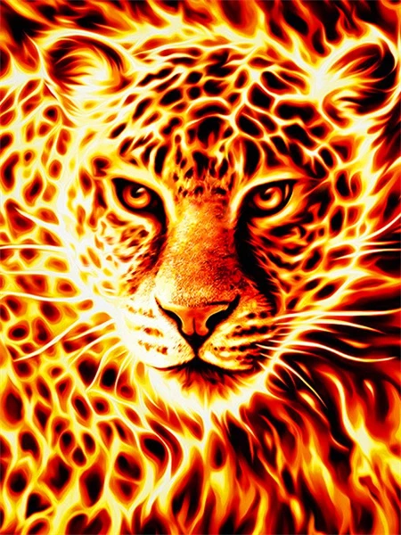 Kit Diamond Painting RICUVED – Tigre Bianca In Un Vaso, 30x40 Cm, Diamanti Rotondi 5D