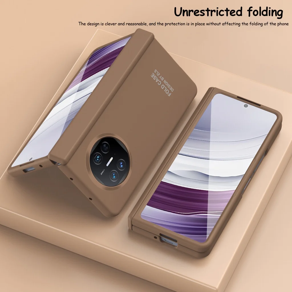 Magnetic Hinge Protection Hard PC Phone Cover For Huawei Mate X5 Mate X3 Case Shockproof With Tempered Film