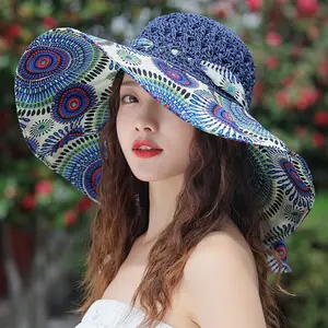 UV Protection Bucket Hats Fashion Folding Summer Sun Visor Wide Brim Outdoor Beach Hat Women