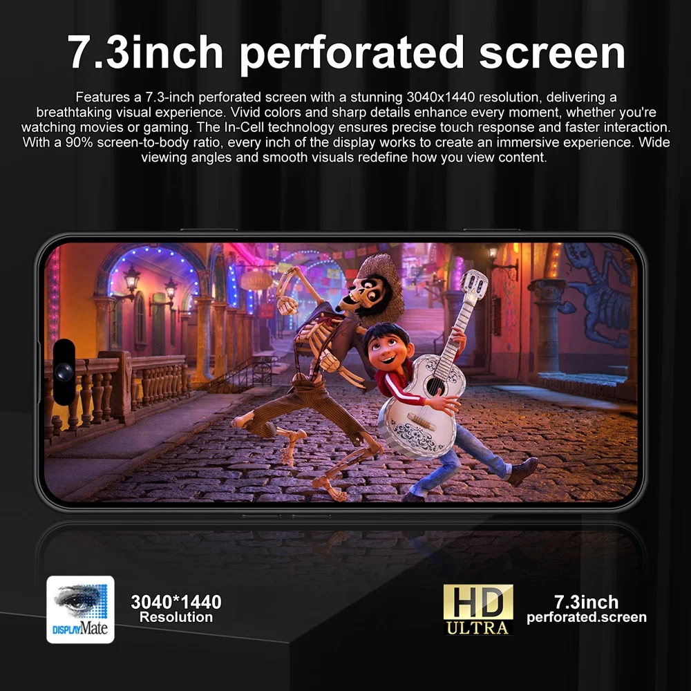 K-Touch Hot Mobile Phones A17 Pro Max Cell Phone Android 5G 7.3HD 22G+2TB Smartphone 16+48MP Dual Sim 7800mAh Unlocked Global Version