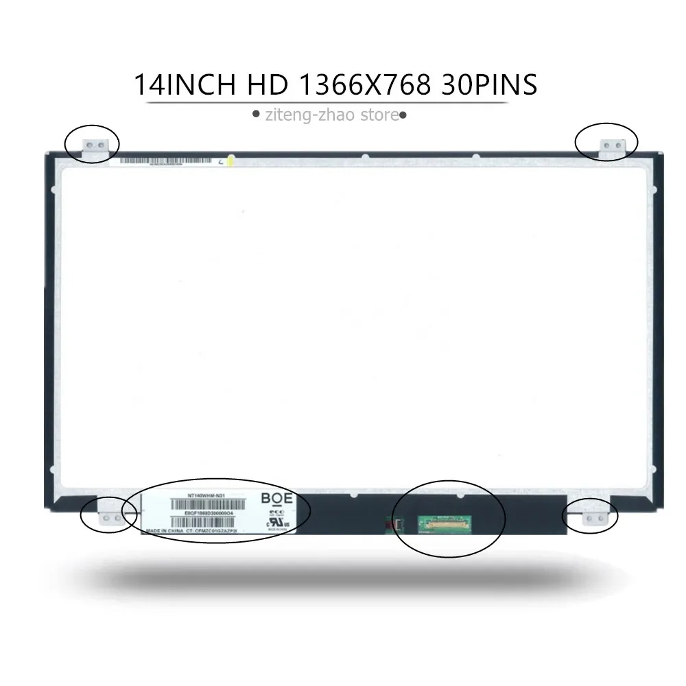 Tela do Portátil 140 Slim hd Edp 30 Pinos M140nw4 r2 Fit Ltn140at31 Nt140whm-n31 Hb140wx1501 Nt140whm-n41 B140xtn06.e - Imagem 4