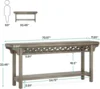 70.8-Inch Solid Wood Long Console Table, Farmhouse Entryway Table with Storage, Narrow Sofa Table Grey Couch Table for Living 2