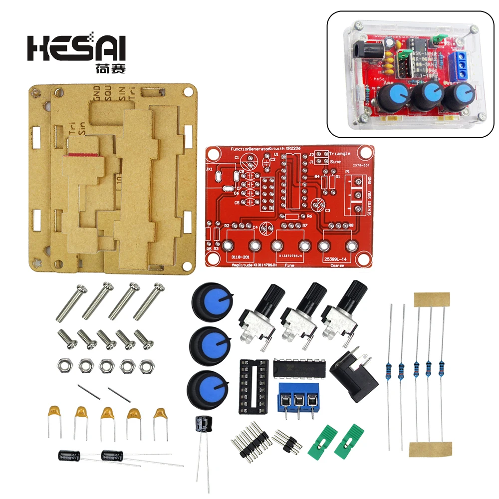 XR2206 Generatore Di Segnali Di Funzione Kit Fai-da-te Sine Square Output 1hz1mhz - Foto 7