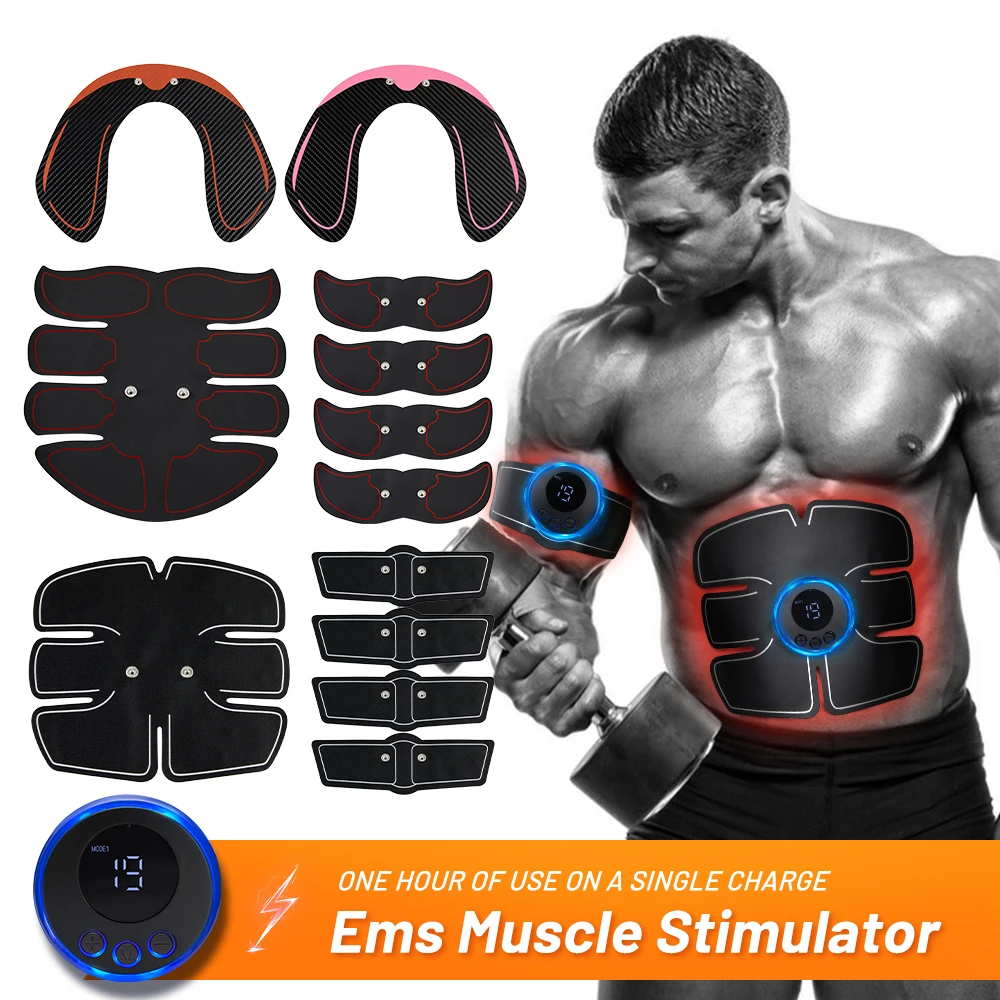 EMSAbdominalMuscleStimulationTrainerPulseAbdominalMuscleTrainingHipMuscleMassagerHomeGymWeightLossBodyShaping