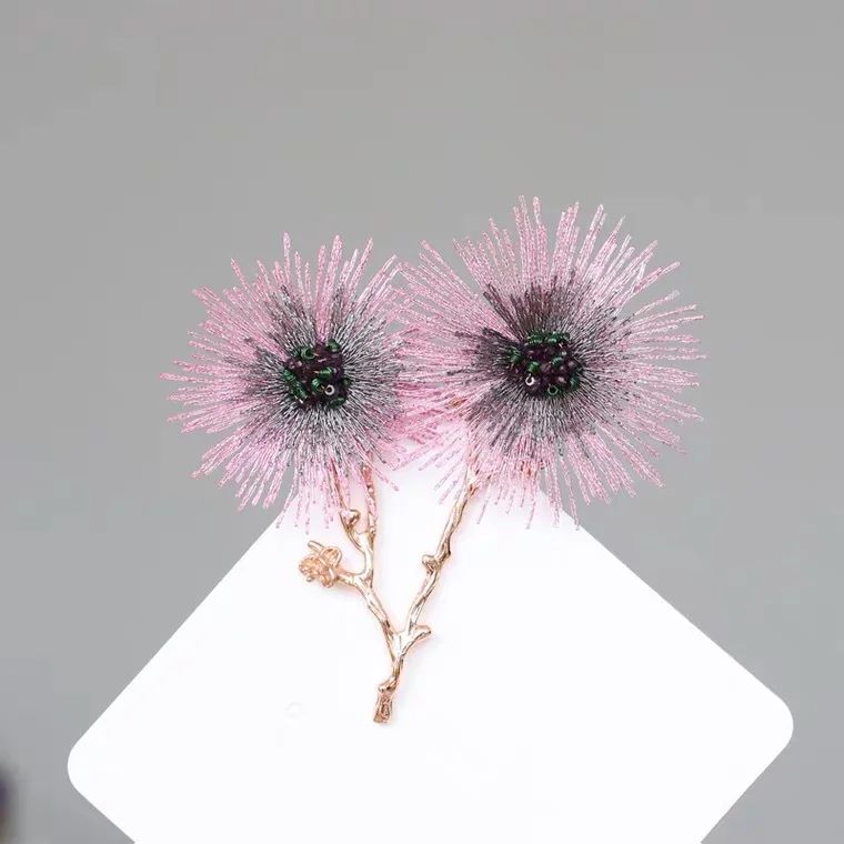 하이엔드 레이디 브로치, 창의적인 자수 꽃, 수제 코트, 가디건 핀