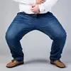 Jeans for Men Plus Size 44 46 48 50 Straight Cut elastic Denim Long Pants 3