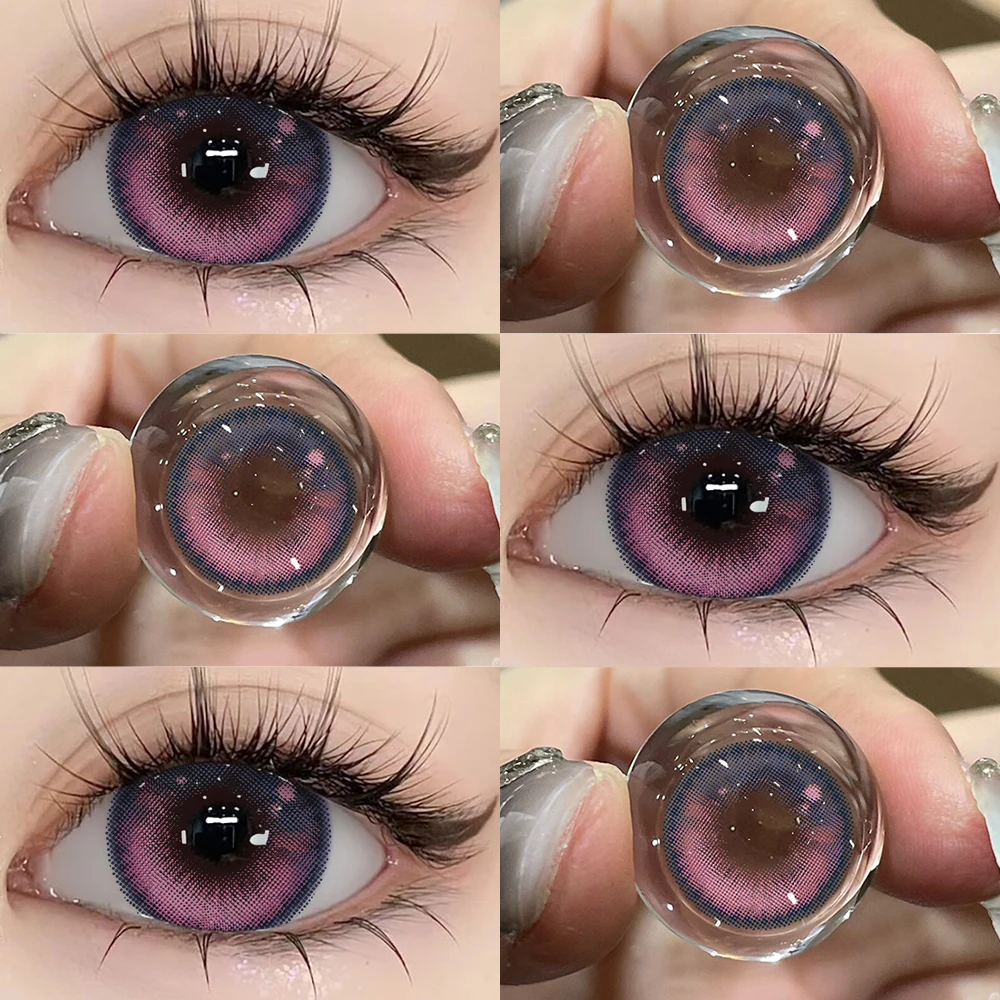 Vibrant Pink & Red Contact Lenses with Deluxe Case & Tweezers - Beauty Enhancing Soft Lenses