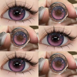 Vibrant Pink & Red Contact Lenses with Deluxe Case & Tweezers - Beauty Enhancing Soft Lenses (Girl tears)