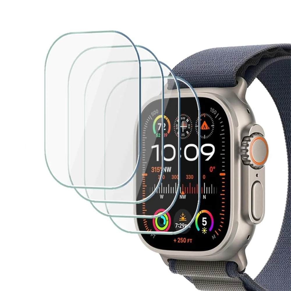 Ultra Clear Anti-Scratch Waterproof Screen Protector for Apple Watch 49mm – Premium Tempered Glass Film