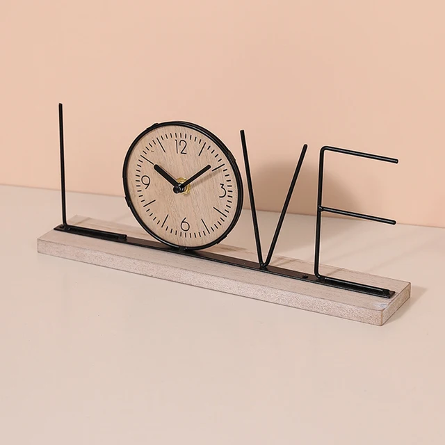 NEW creative clock ornaments Modern minimalist iron alphabet clock 4