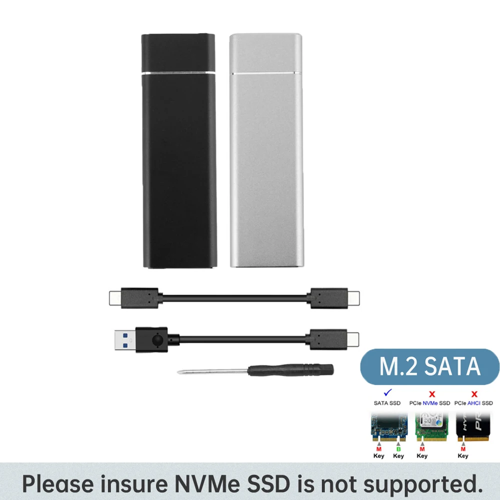 M.2 SSD Case USB 3.1 to M.2 NGFF SSD Enclosure Case SATA External USB Adapter UASP SuperSpeed For 2242 2260 2280 M2