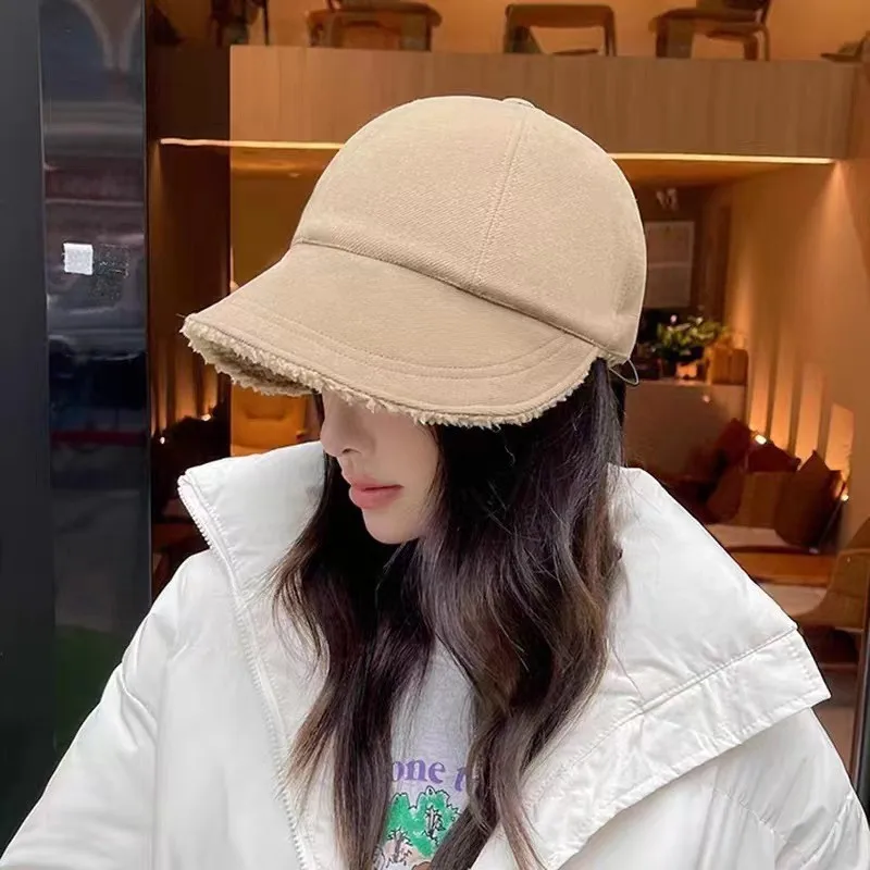 Sun hats ladies baseball caps visor hat Women Autumn Winter Hat Korean Fleece Visors Outdoor Plush Peaked Caps Casual