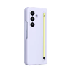 Versatile Foldable Phone Case with Stylus and Pen Slot - Galaxy Z Fold4 (Light purple)