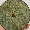 5" Collect Old Chinese Bronze Dynasty Dragon Phoenix Round Copper Mirror Decor Room Decor Home Accessories 6
