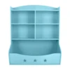 Children's Toy Bookcase, Blue PVC Storage Shelf with Multiple Compartments, for Organizing Books and Toys 5