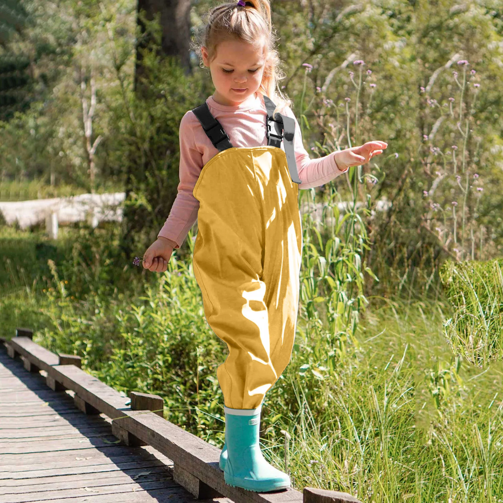 Waterproof Baby Girls Boys PU Rain Pants Breathable Trousers Single Layer Children Outerwear Kids Outfits For 1-8 Years Old