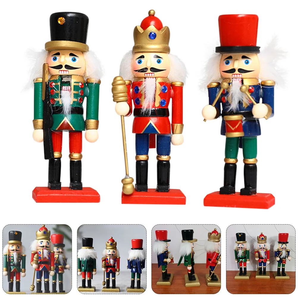 

Nutcracker Puppet Ornaments Desktop Decoration Cartoons Walnuts Soldiers