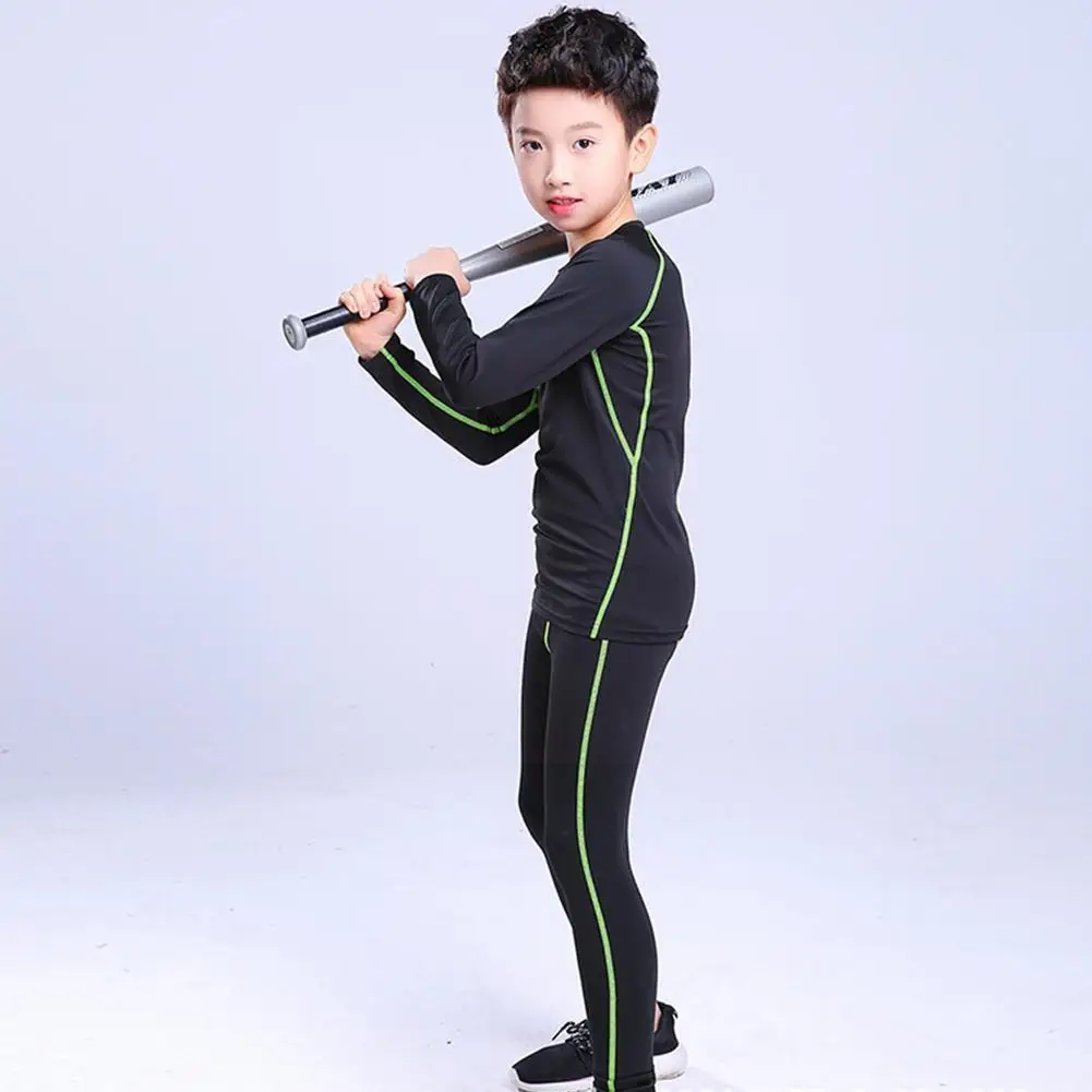 Kids' Sportswear Thermal Underwear Baby Quick Drying Clothing Boy Basketball Soccer Clothes Boy Compression Sportswear Thermal Underwear Set Kids Sports Suit