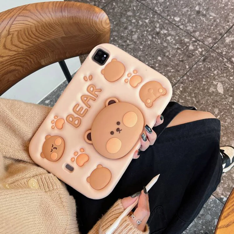 Cute Cartoon Case para Ipad Pro Capa de Silicone Tablet 9.7 5th 6th 10.2 9th 8th 7th 10 10th 2023 2023 2023 2023