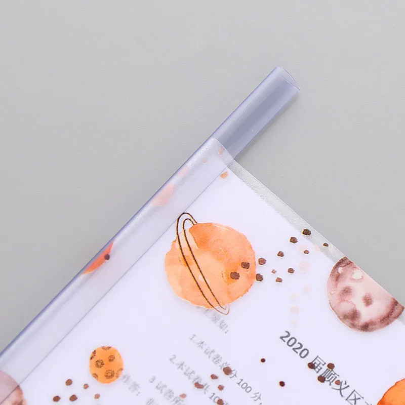 Document File Folder Sliding Bar Clips Report Covers Spine Bars Tie Rod Clamp A4 Transparent Folder Holder Bag Cute Stationery