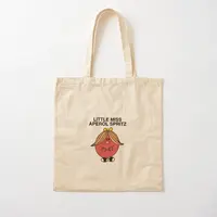 Little Miss Aperol Spritz Cotton Qwy Canvas Bag Unisex Handbag Fabric Ladies Tote Grocery Fashion Printed Casual 1