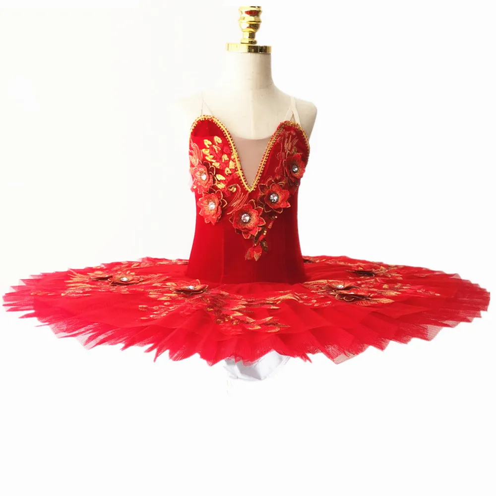 

White Swan Lake Ballet Tutu Red Professional Ballet Costume Velvet Tops Girls Ballerina Dress Kids Belly Adult