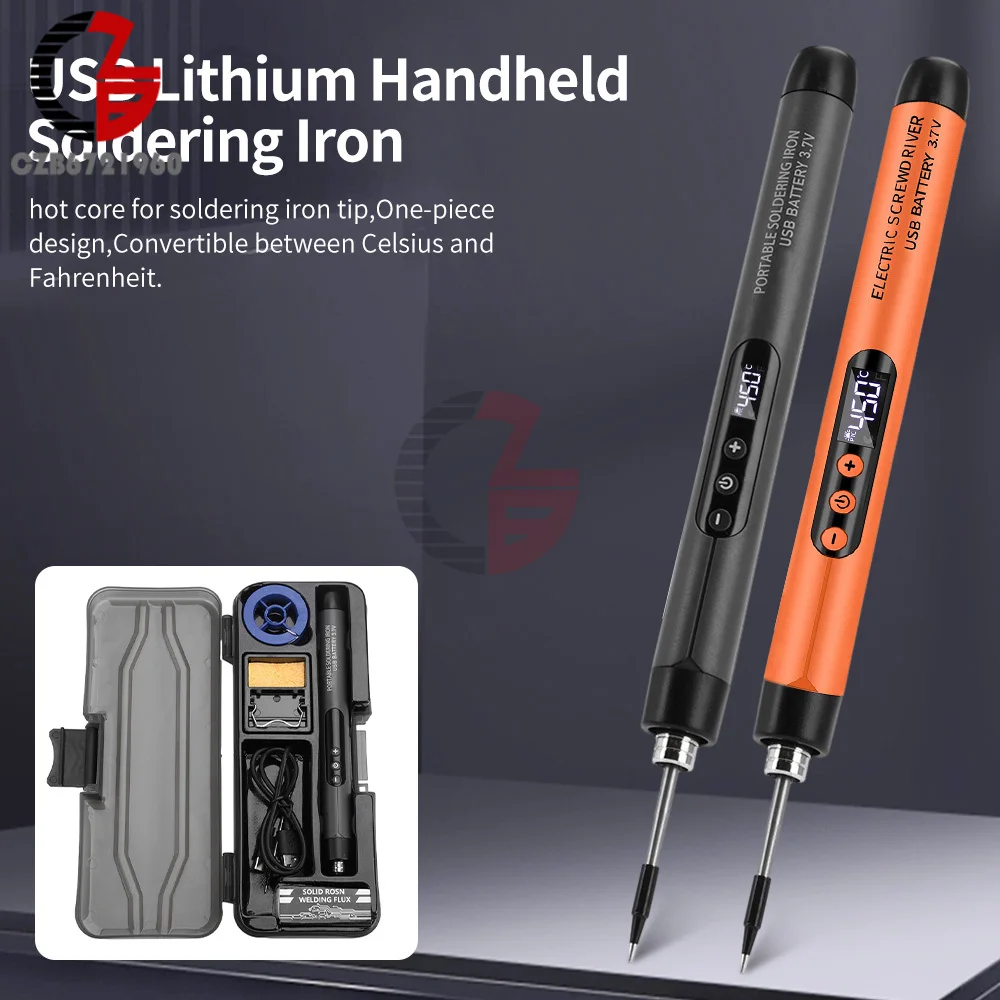 USB Soldering Iron 5V 8W Wireless Electric Soldering Iron Set 300-450℃ Temperature Adjustable Battery Solder Welding Tools Kit soldering iron