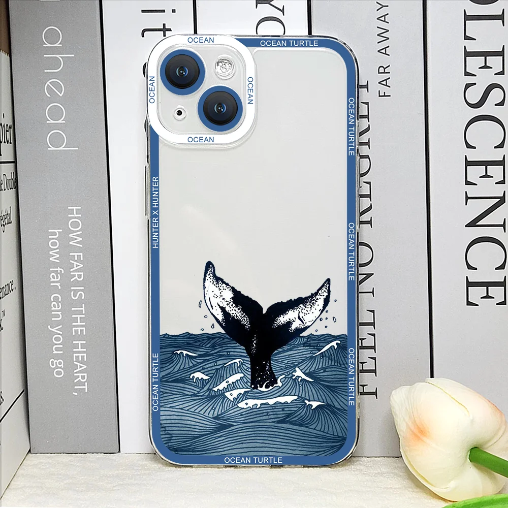 Cool Ocean Turtle Phone Case – Sea Blue Turtle Design Soft Clear Cover
